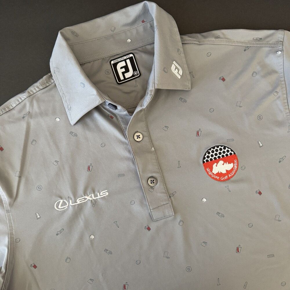 FootJoy James Leow Tour Issue Golf Polo Shirt M Singapore Golf Association SGA